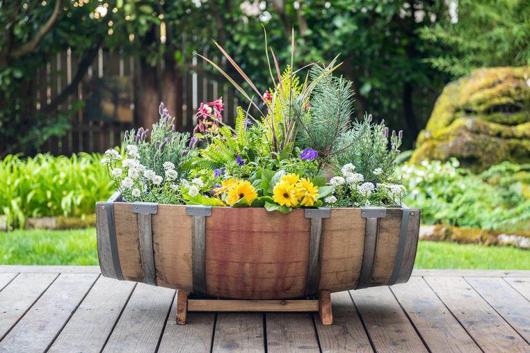 6 Ideas for Winery-Themed DIY Garden Planters